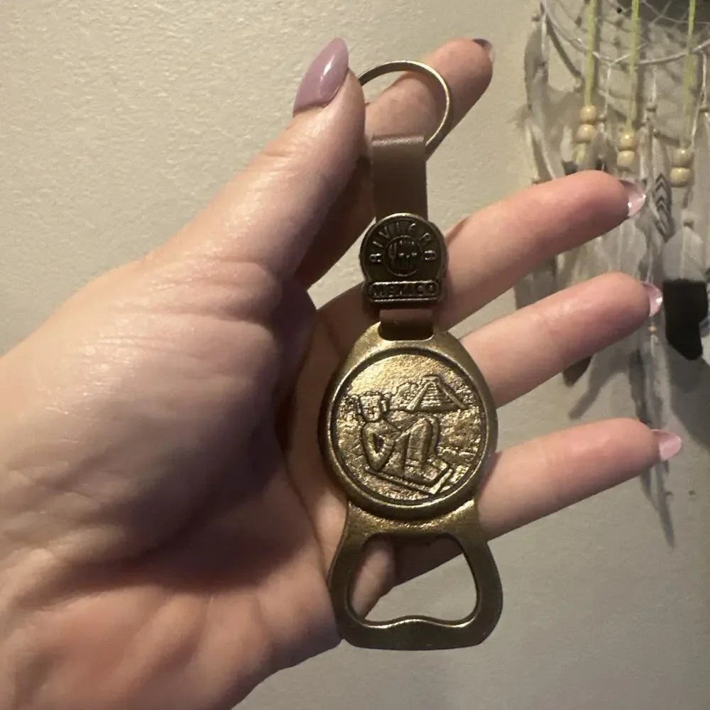 Brass Keychain / Bottle Opener - Riviera Mexico